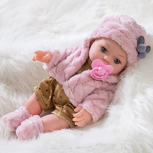 12in/30cm Reborn Baby Doll – Soft Silicone Baby Doll for Kids, Educational Simulation Doll, Perfect Gift for Birthday & Christmas