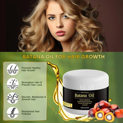 100% Raw Batana Oil for Hair Growth Organic Batana Oil  Moisturize And Repair Hair Eliminates Split Ends for Men & Women