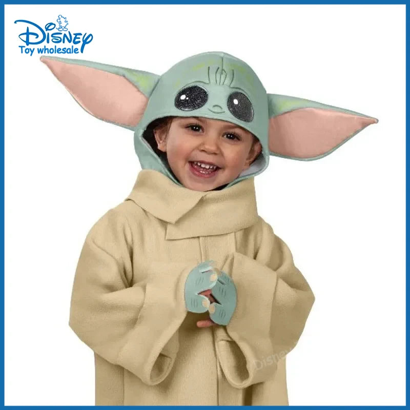 Halloween Star Wars Mandalorian Yoda Baby Costume Set – Perfect for Children’s Cosplay, Birthday Party, and Carnival (3-10 Years)