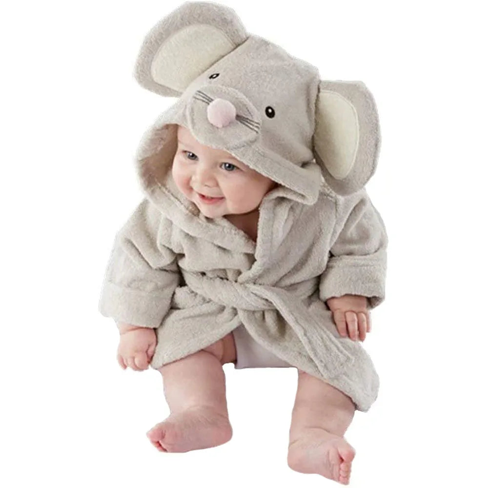 2024 Baby Boy Hooded Bathrobe – Unisex Ultra Absorbent Microfiber Towel Robe for Toddlers