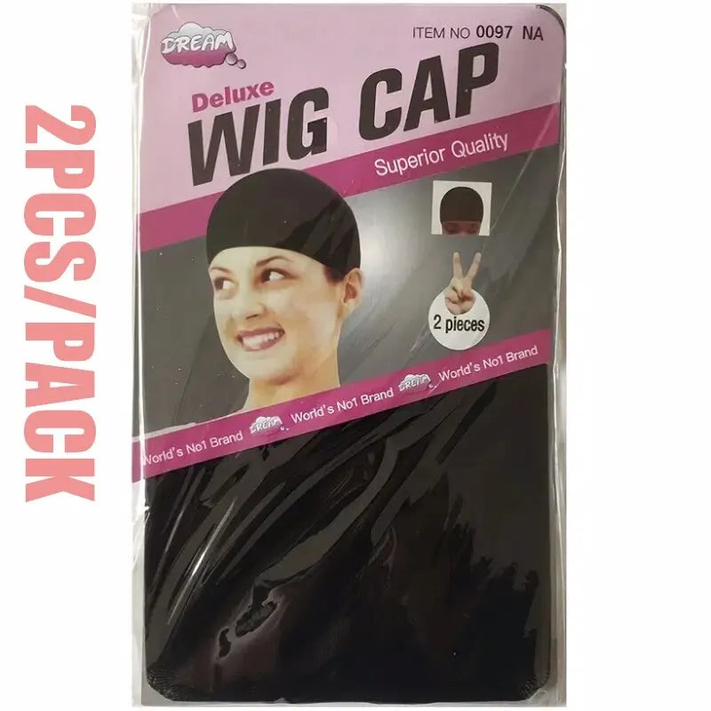 2 Pieces/ Cheap Hair New Stocking Cap For Wigs Net For Wigs Bald Cap Nylon Stocking Wig Cap Stretchy